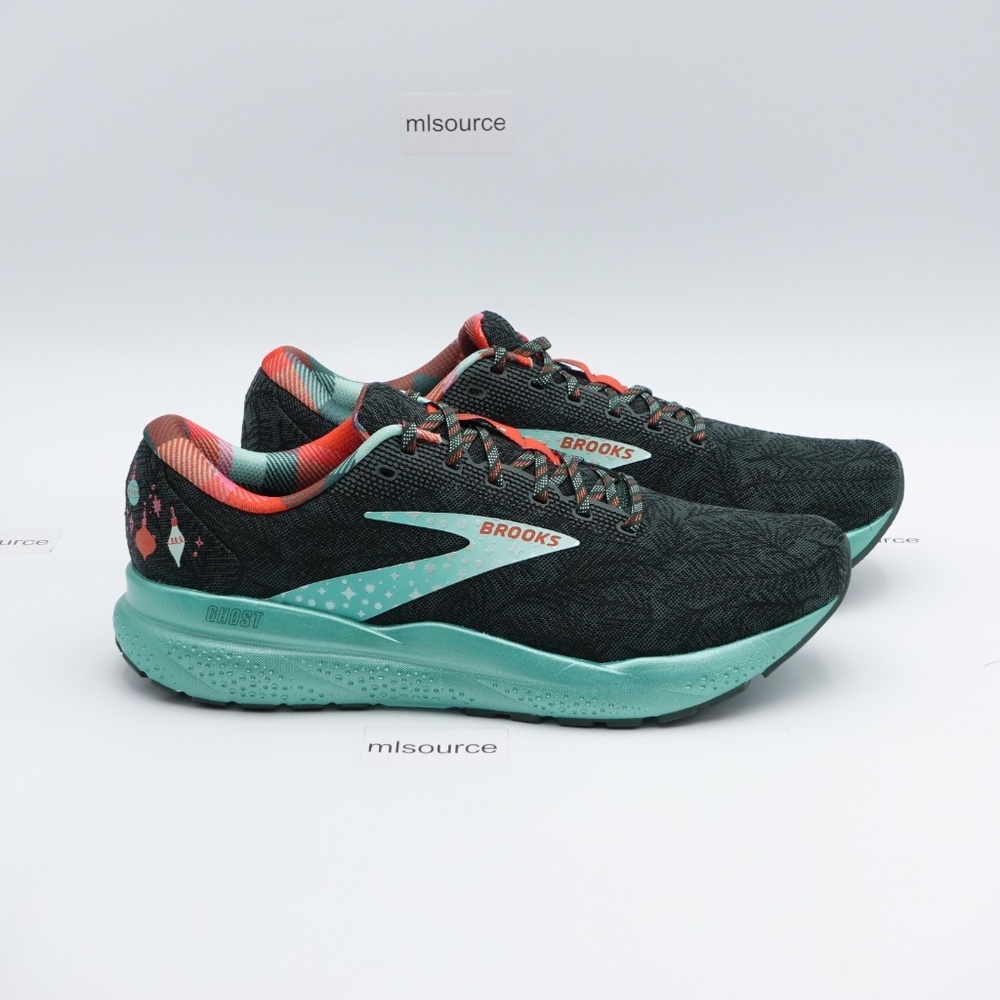 NEW Size 10 Men's Brooks Ghost 16 Christmas Running Shoe 110418-1D-389 Posy - Picture 3 of 6